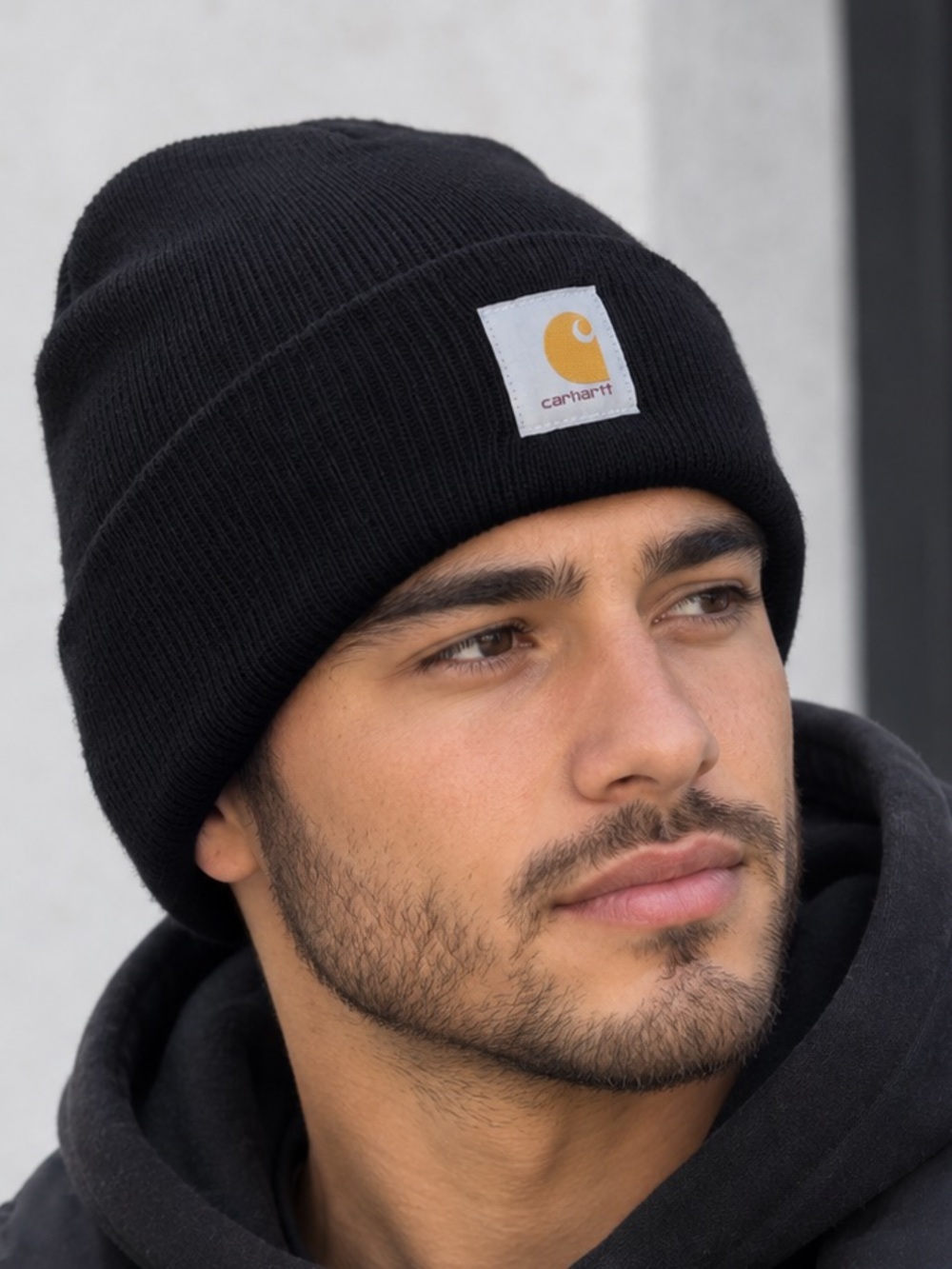 Carhartt A18 Black Acrylic Watch Hat Beanie One Size Cuffed Knit
